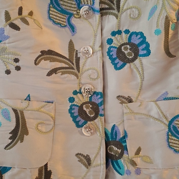 100% silk blazer debra deroo blazer. - Picture 3 of 3